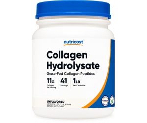 GRASS FED COLLAGEN HYDROLYSATE POWDER (1LB)- Bột Collagen Thủy Phân (Từ Bò ăn cỏ)