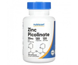 ZINC (KẼM) PICOLINATE 3MG- 120 VIÊN- TĂNG CƯỜNG HỆ MIỄN DỊCH-CHUYỂN HÓA TESTOSTERONE